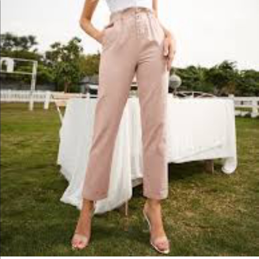 Zara baggy jogging pants size 00 Linen/cotton lose lagenlook High rise E